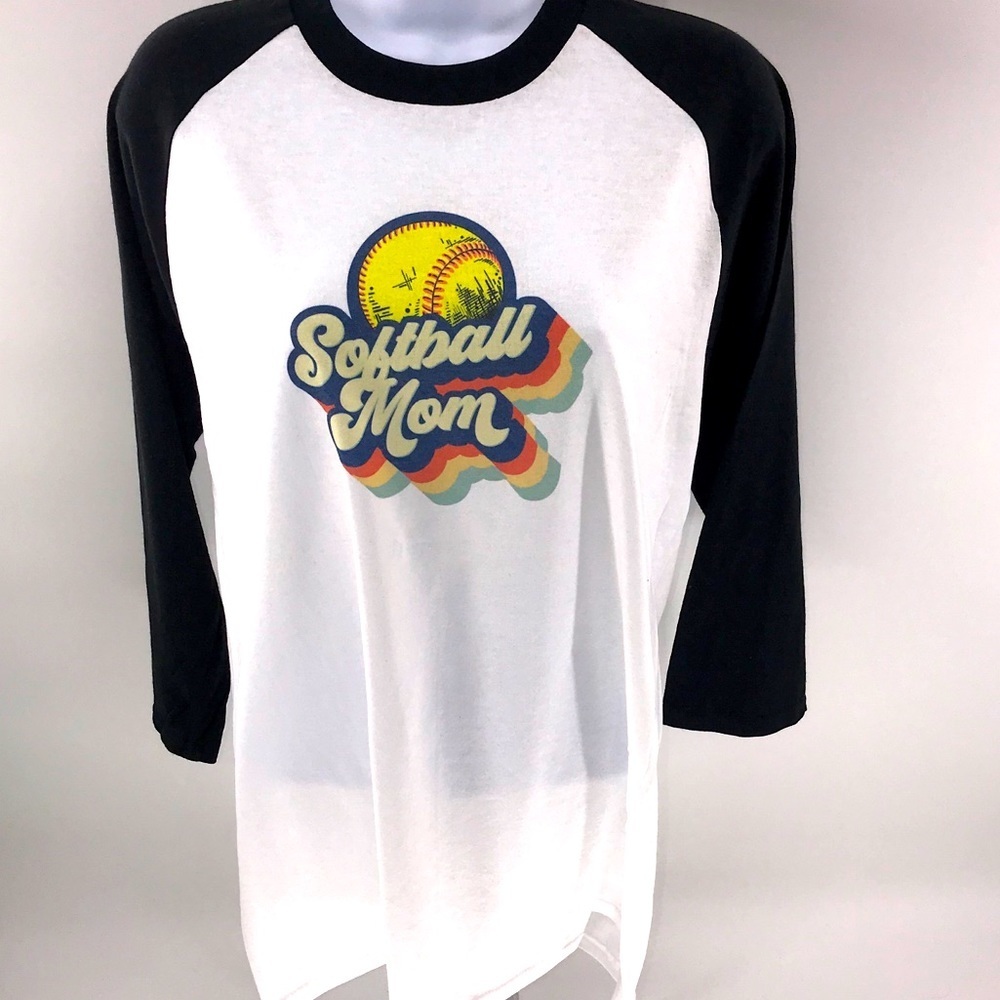 Softball Mom Raglan Tee NWT